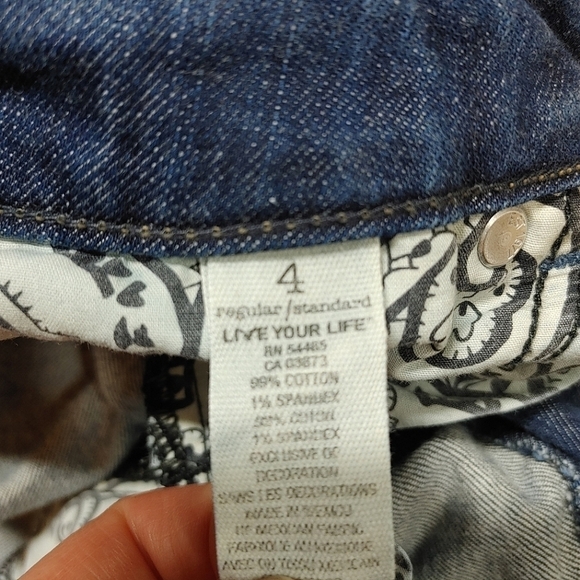 American Eagle AE77 Embroidered Pocket Flare Jeans 4 - Picture 9 of 15